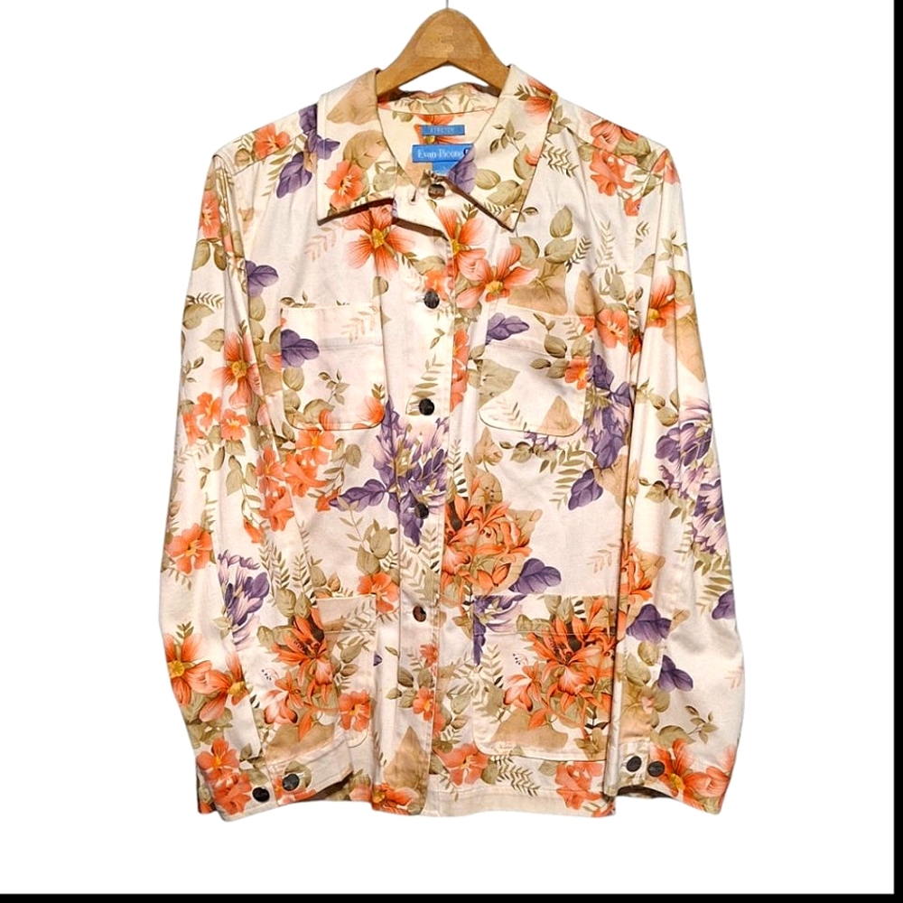Evan-Picone CASUAL FLORAL BLAZER